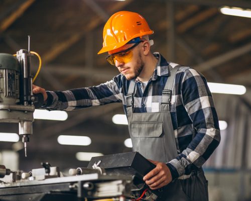 Male worker at a factory